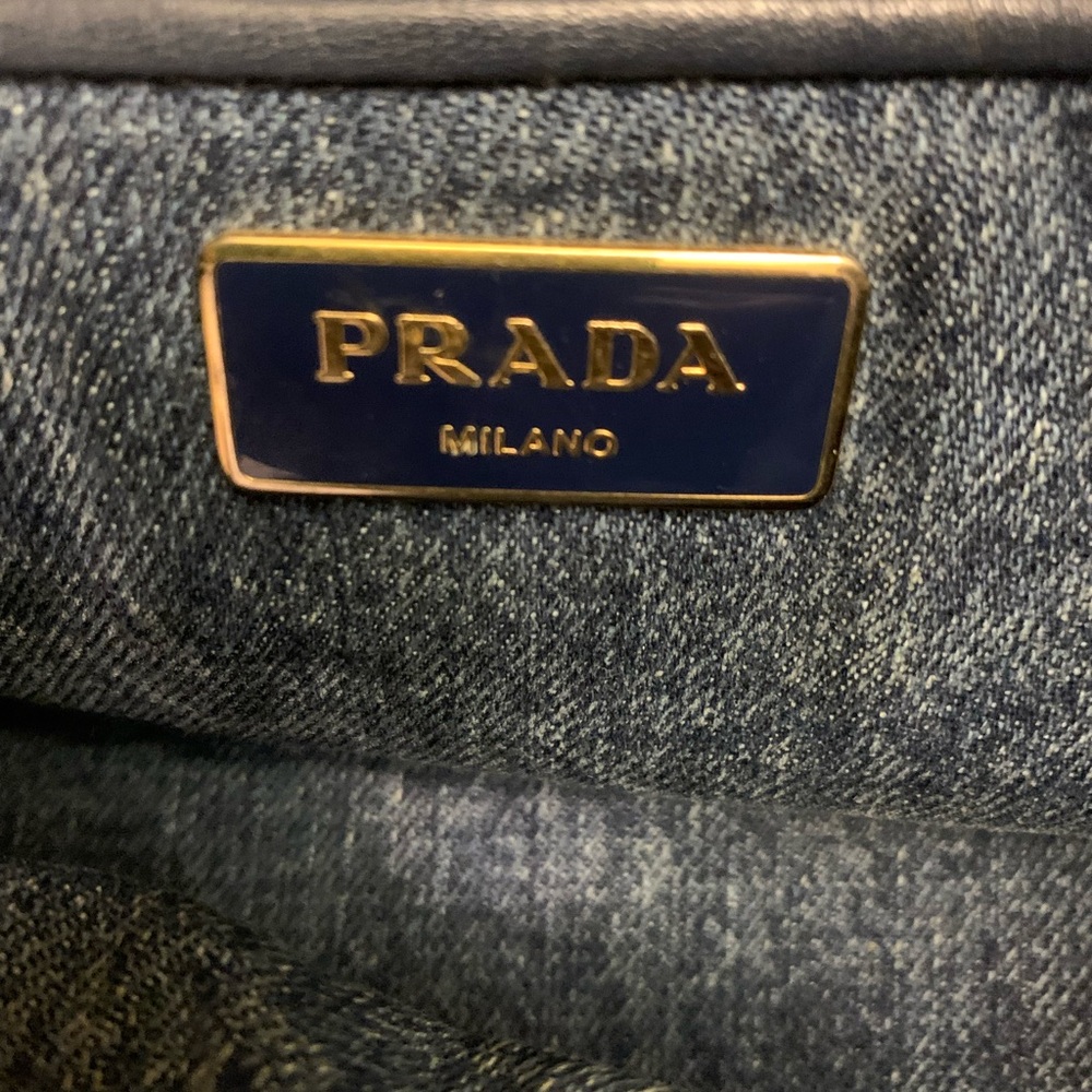 Prada Canapa Blue Denim Tote - Picture 15 of 16